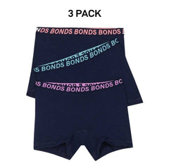 Bonds Girls Sport Shortie Soft Elastic Great Coverage Dry & Comfy 3 Pack UWCT3A