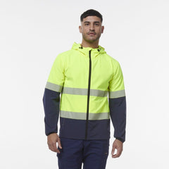 KingGee Mens Hi Vis Reflective Durable Hooded Repel Safety Work Jacket K55061