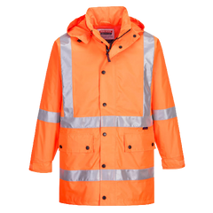Portwest Max Rain Jacket with Cross Back Tape Reflective Work Safety MX306
