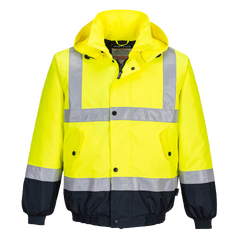 Portwest Hi-Vis Flying Jacket 2 Tone Waterproof Reflective Safety Work MJ204