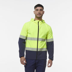KingGee Mens Hi Vis Reflective Durable Hooded Repel Safety Work Jacket K55061