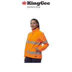 KingGee Womens Reflective Stretch Softshell Pocket Safety Work Jacket K45007