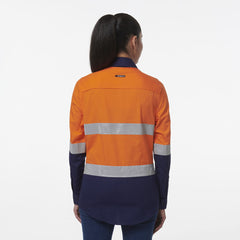 KingGee Women Workcool Vented Closed Front Reflective Shirt K44230