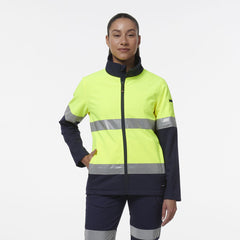 KingGee Womens Reflective Spliced Pocket Softshell Safety Work Jacket K45006