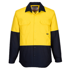 Portwest Hi-Vis Two Tone Regular Weight Long Sleeve Shirt Work Safety MS901