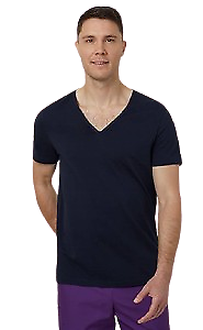 NNT Mens Harris Anti Bac Base Layer Short Sleeve Tee Slim Fit V Neckline CATJET