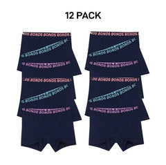 Bonds Girls Sport Shortie Soft Elastic Great Coverage Dry & Comfy 12 Pack UWCT3A