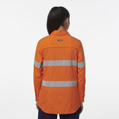 KingGee Womens Safety Workcool Maternity Reflective Two Toned Shirt K44235