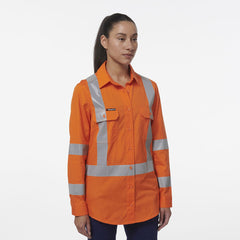 KingGee Womens Safety Workcool Vented X Back Reflective Breathable Shirt K44233
