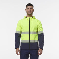 KingGee Mens Hi Vis Reflective Durable Hooded Repel Safety Work Jacket K55061