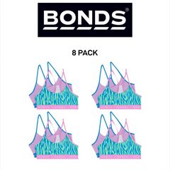 Bonds Girls Hipster Racer Crop Perfect for School Sports and Play 8 Pack UWWR2A