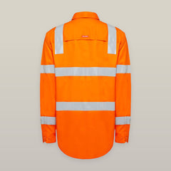Hard Yakka Womens Foundation Biomotion HiVis Taped Reflective Work Shirt Y08420