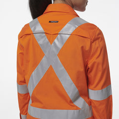 KingGee Womens Safety Workcool Vented X Back Reflective Breathable Shirt K44233