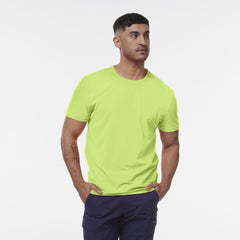 KINGGEE Mens HI Vis Crew Workwear Regular Fit Reflective Sleeve T Shirt K54034