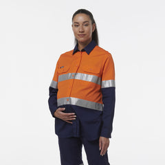 KingGee Womens Workcool Maternity Reflective Shirt K44234