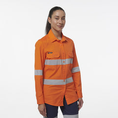 KingGee Womens Workcool Vented Reflective Shirt K44231