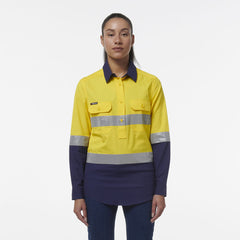 KingGee Women Workcool Vented Closed Front Reflective Shirt K44230