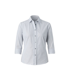 NNT Womens Cotton Formal Stripe 3/4 Sleeve Tuck Shirt Business Shirts CAT4LC