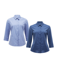 NNT Womens 3/4 Sleeve Action Back Business Shirts Classic Formal Shirt CATU5Y