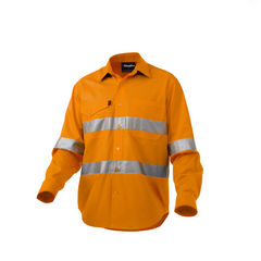 KingGee Mens Workcool 2 Hi-Vis Reflective Shirt Long Sleeve Taped Work K54890