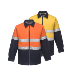 Portwest Mens Wool Blend Bluey Jacket High Vis Day/Night Reflective Safety MW02