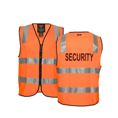 Portwest Security Zip Vest D/N 2 Tone Hi Vis Reflective Tape Work Safety MZ108