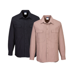 Portwest Utility Stretch Long Sleeve Shirt Breathability Casual Polo MS106