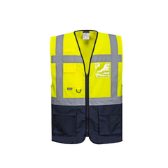 Portwest Warsaw Executive Vest Tape Reflective Zip Opening Work Safety C476