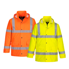 Portwest Hi-Vis Traffic Jacket 2 Tone Reflective Tape Work Safety S460