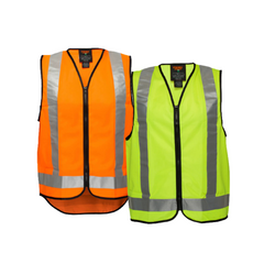 Portwest Day/Night Cross Back Vest Reflective Taped Work Safety MV188