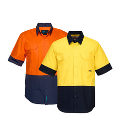 Portwest Hi-Vis Two Tone Regular Weight Short Sleeve Shirt Work Safety MS902