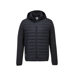 Portwest KX3 Baffle Jacket Front Zip Opening Hooded Grey Marle Jacket Comfy T832