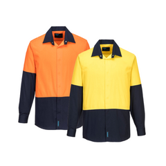 Portwest Food Industry Lightweight Cotton Shirt Reflective Work Safety MF150