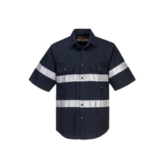 Portwest Geelong Shirt, Short Sleeve, Regular Weight Reflective Work MA909