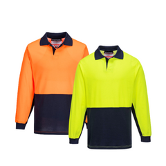 Portwest Long Sleeve Food Industry Cotton Comfort Polo Work Safety MF213