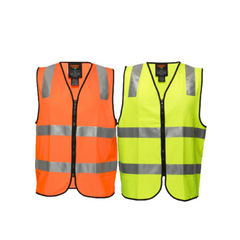 Portwest Mens Day or Night Safety Vest Taped Lightweight Reflective Safety MZ102