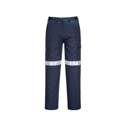 Portwest Mens Flame Resistant Cargo Pant Reflective Cotton Work Safety MW701