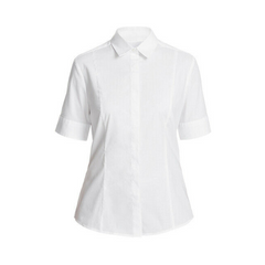 NNT Womens Short Sleeve Shirt Formal Styled Comfy Modern Slimline Collar CATU7M