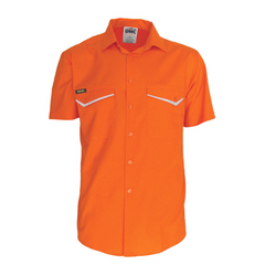 DNC Mens HiVis RipStop Cotton Cool Shirt S/S Lightweight Breathable Comfort 3583