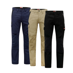 Hard Yakka Mens Legends Stretch Slim Pants Tough Reinforced Work Tradie Y02740