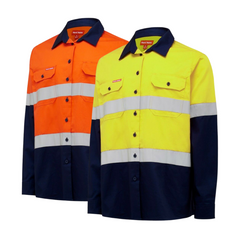 Womens Hard Yakka Hi-Vis Shirt Light Weight Vent Taped Modern Fit Y08805