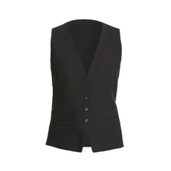 NNT Women Formal Helix Dry Poly Tailored Waistcoat Black Business Pockets CAT1DK