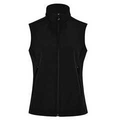 NNT Mens Ladies Bonded Fleece Zip Vest Warmth Black Sleeveless Style CAT748